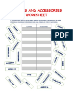 Clothes and Accessories Worksheet