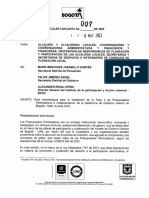 Circular 007-2023. Presupuestos Participativos.