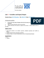 Lab Manual - AETN2302 - L3 (Variables and Input) Ali Al Shamlan