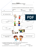 English 2 1St Periodical Examination S.Y. 2020-2021: Page 1 of 12