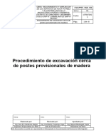 Procedimiento de Excavacion Cerca A Postes de Madera Rev.01