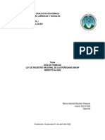 Trabajo Ley Del Registro Nacional de Las Personas