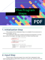 The Five Program Steps