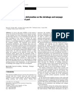 The Influence of Cavity Deformation On The Shrinkage and Warpage of An Injection-Molded Part