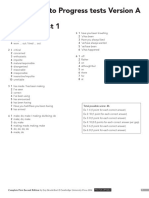 Answer Key Complete First Progress Test