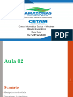 Excel 2016 Aula 2