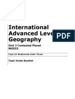 IAL Geography Unit 3 Biodiversity Under Threat Topic Guide