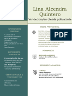 Olive Green Light Green Color Blocks Teacher CV