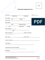 Scholarship Form