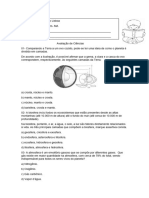 Prova de Ciências-6°ano