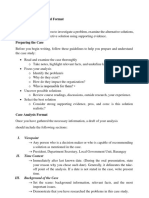 Case Analysis Guide and Format