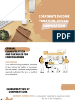 Corporate Income Taxation-Special Corporation