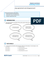 Education: Identifying Agreement and Disagreement: Listening Lesson