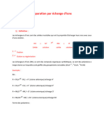 Chapitre IV Séparation Par Échange D'ions