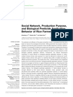 Social Network, Production Purpose, and Biological Pesticide Application Behavior of Rice Farmers