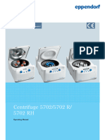 Eppendorf - Centrifugation - Operating Manual - Centrifuge 5702 5702 R 5702 RH