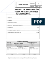 Procedimiento de Preparación y Respuesta Ante Situaciones de Emergencia