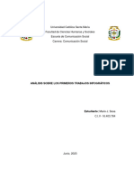 Análisis Sobre Los Primeros Trabajos Infográficos