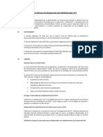 Modelo de Informe de Designación Del Administrador SUT