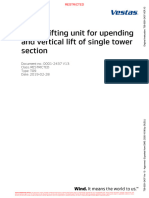 0001-2437 Use of Lifting Unit For Upending and Vertical Lift of Single Tower Section