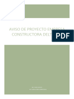 Aviso de Proyecto Urbanizacion e Infraestructura para Los Barrios El Pueblito y Las Violetas