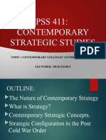 Contemporary Strategic Studies (Overview)