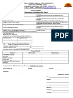 IGNOU - Subject Change Form