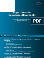 Sequence Alignment Methods and Algorithms