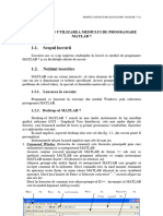 1.1. Scopul Lucrării: L1. Iniţiere În Utilizarea Mediului de Programare Matlab 7