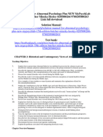 Solution Manual For Abnormal Psychology Plus NEW MyPsychLab 15th Edition Butcher Mineka Hooley 0205880266 9780205880263