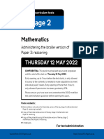 STA228460e 2022 ks2 Mathematics Administering Braille Paper3 Reasoning