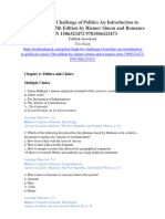 Test Bank For Challenge of Politics An Introduction To Political Science 5th Edition by Riemer Simon and Romance ISBN 1506323472 9781506323473