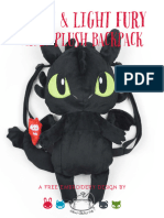 Night & Light Fury Chibi Plush Backpack Embroidery Instructions