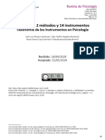 4 Técnicas, 2 Métodos y 14 Instrumentos: Taxonomía de Los Instrumentos en Psicología