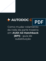 Como Mudar Rolamento Da Roda Da Parte Traseira em AUDI A3 Hatchback (8P1) - Guia de Substituição