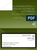 Cirugía Laparoscópica y Anestesia en Paciente de Alto