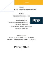 INFORME DEL TEST MINIMENTAL (Hecho Por Mery Enriquez Corman)