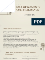 The Role of Women in Cultural Dance.