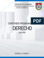 CONTENIDO PROGRAMATICO DE DERECHO 2do Año - FCJP-UC