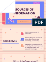 English 10 Quarter 1 Lesson 1 Sources of Information