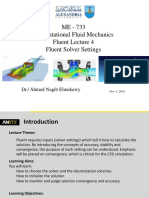 Fluent Lecture 4 Fluent Solver Settings