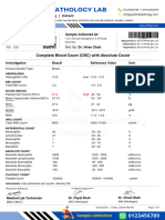 CBC Absolute Count Test Report Format Example Sample Template Drlogy Lab Report