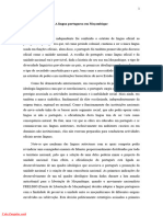 A Língua Portuguesa em Moçambique: C Dos Fungulos Work