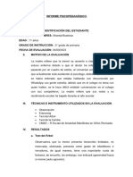 Informe Psicopedagógico - Shantal