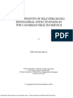 Determinants of Self-Perceived Managerial Effectiveness in The Canarian Health Service