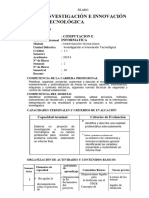 Investigación E Innovación Tecnológica