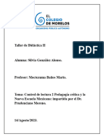 Control de Lectura 2 Pedagogìa Crìtica y La Nem