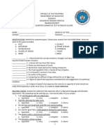 1st Quarter Summative Test English 6