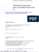 Human Genetics Concepts and Applications 11th Edition Ricki Lewis Test Bank