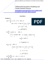 First Course in Differential Equations Modeling and Simulation 2nd Smith Solution Manual